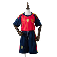 T-shirt e Pantaloncini per Bambino Spagna Home 26/27 Con due stelle e la patch di campione del mondo