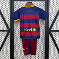 T-shirt e Pantaloncini per Bambino FC Barcelona Retro 15/16