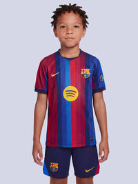 T-shirt e Pantaloncini per Bambino FC Barcelona Home 26/27
