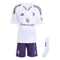 T-shirt e Pantaloncini per Bambino Manchester United Away 25/26 - Con Calzettoni