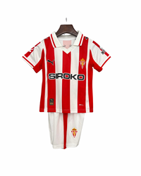 T-shirt e Pantaloncini per Bambino Sporting de Gijón Home 25/26