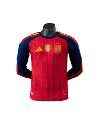 Maglia Spagna Home 26/27 - Manica Lunga Con due stelle e la patch di campione del mondo